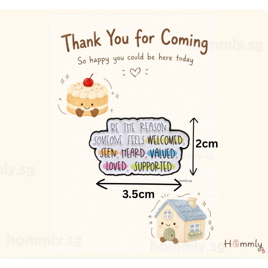 Thank You for Coming Gift Card Set – Badge – Reason