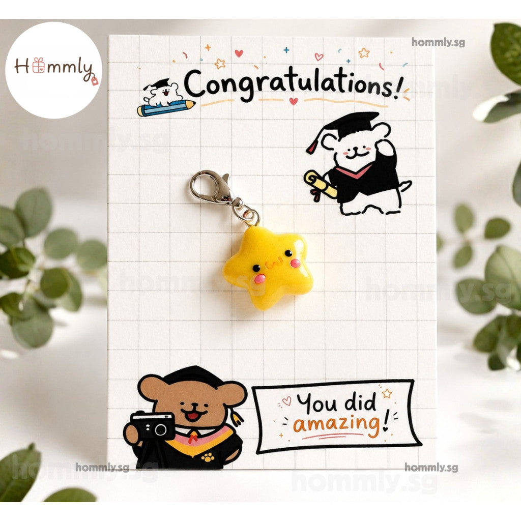 Graduation & Congratulations Gift Card Set – Star Keychain