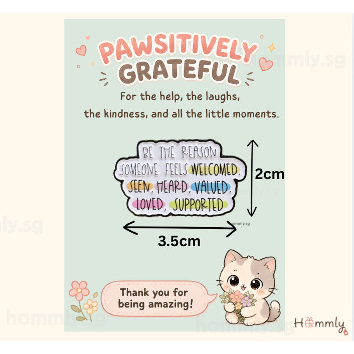 Positively Grateful Thank You Gift Card Set – Badge – Reason