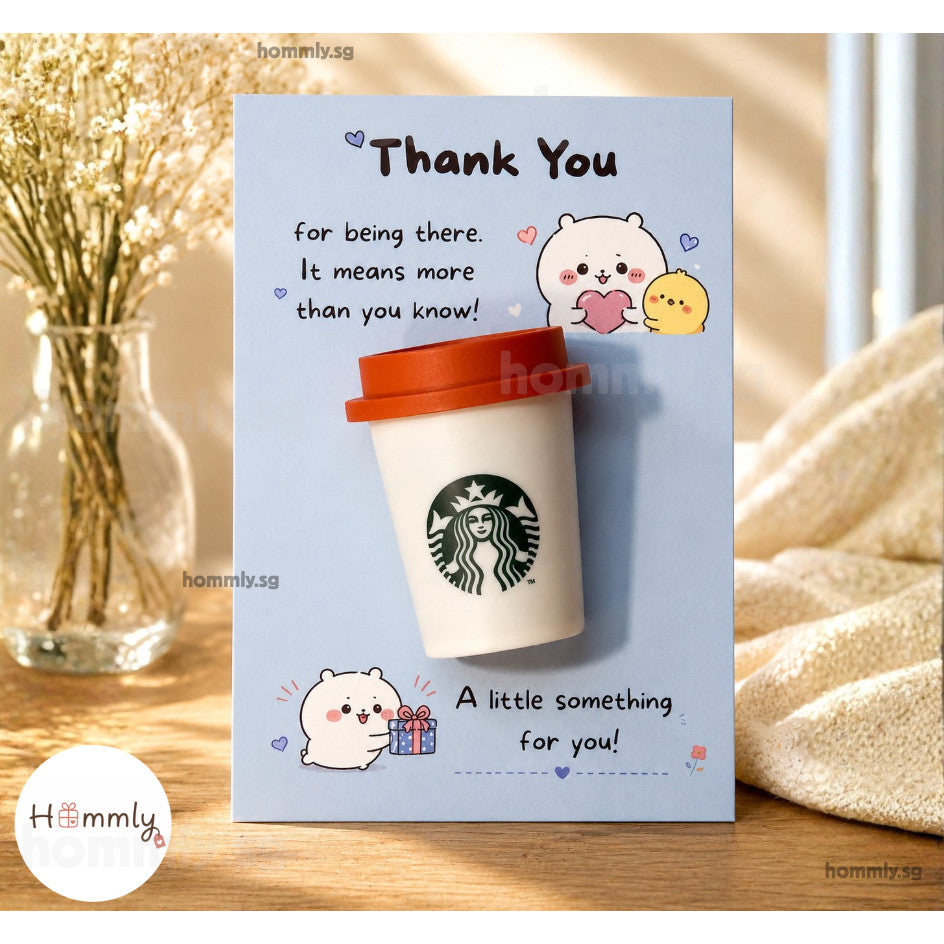 [Hommly Gift] 🎁 Appreciation Gift Card  (Blue TY) with Chocolate | Team Thank You Gift | Farewell Gift