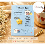 [Hommly Gift] 🎁 Teacher's Day Thank You Gift Set | Tea Bag, Sticky Notes, Badge & Star Charm Appreciation Gift