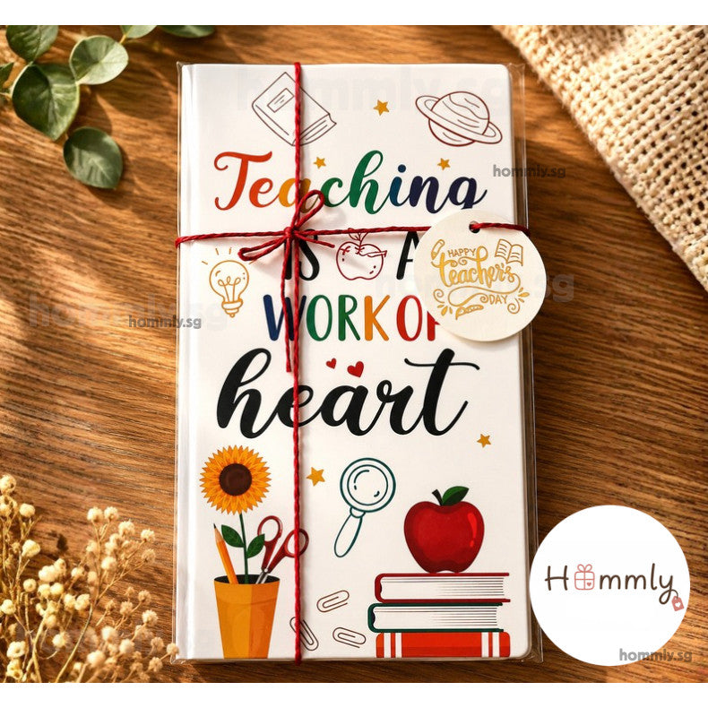 [Hommly Gift] 🎁 Teacher's Day Thank You Gift Set | Tea Bag, Sticky Notes, Badge & Star Charm Appreciation Gift