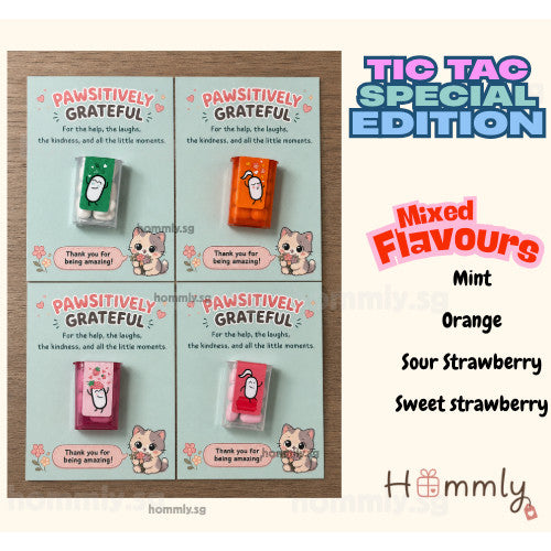 Positively Grateful Thank You Gift Card Set – Tic Tac – Strawberry