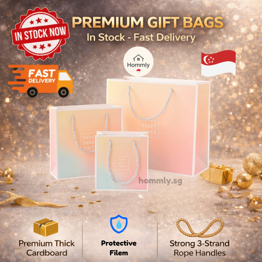 [Hommly SG Ready Stock CHEAPEST] Premium gift bag/Christmas bag/Birthday Party Goodie Bag Paper Bags for CNY