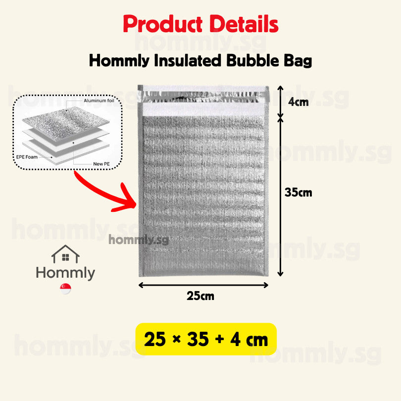 [Hommly SG Instock] Aluminium Foil Bag | Thermal Bag | Cooler Insulated Bag | Food Delivery Bag