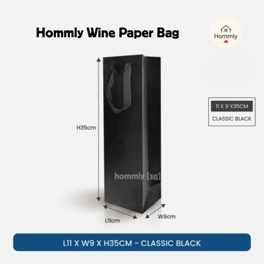 [Hommly SG Instock] Wine Paper Bag | Kraft Bottle Bag | Wine Gift Bag | Wine Bottle Carry Bag | Wine Bag | Christmas Bag