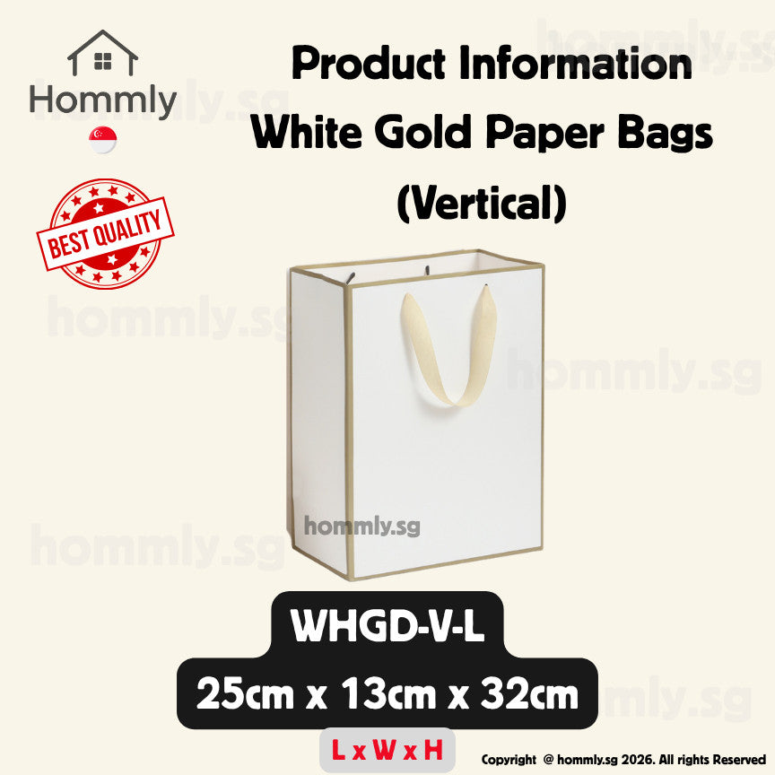 [Hommly SG Instock] Premium Kraft Paper Bag | Brown Paper Bag | Gift Paper bag | Gift Bag for Present | CNY Gift Bags