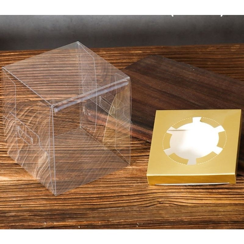 [Hommly SG Instock] 1 Cavity Single PVC Transparent Clear Cupcake Box/ Cupcake Baking Paper Cup/ Cupcake Case/ Ribbon
