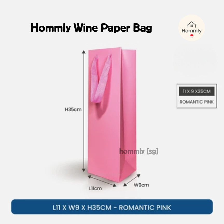 [Hommly SG Instock] Wine Paper Bag | Kraft Bottle Bag | Wine Gift Bag | Wine Bottle Carry Bag | Wine Bag | Christmas Bag