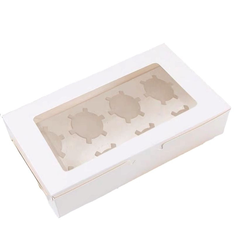 [Hommly SG Instock] 1/2/4/6/8/12/24 Cavities Window Cupcake Box/Muffin Box/Cake Box/Cupcake Liner