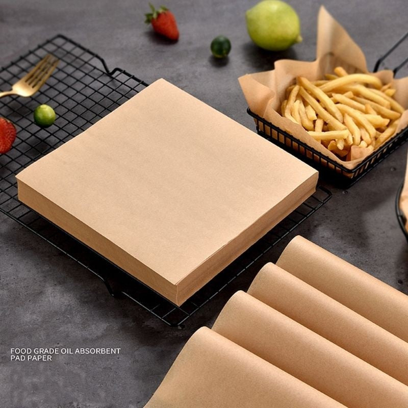 [Hommly SG Instock] 50pcs Greaseproof Paper/Oil absorbing Paper Ready Cut Precut Size/Food Packaging Paper