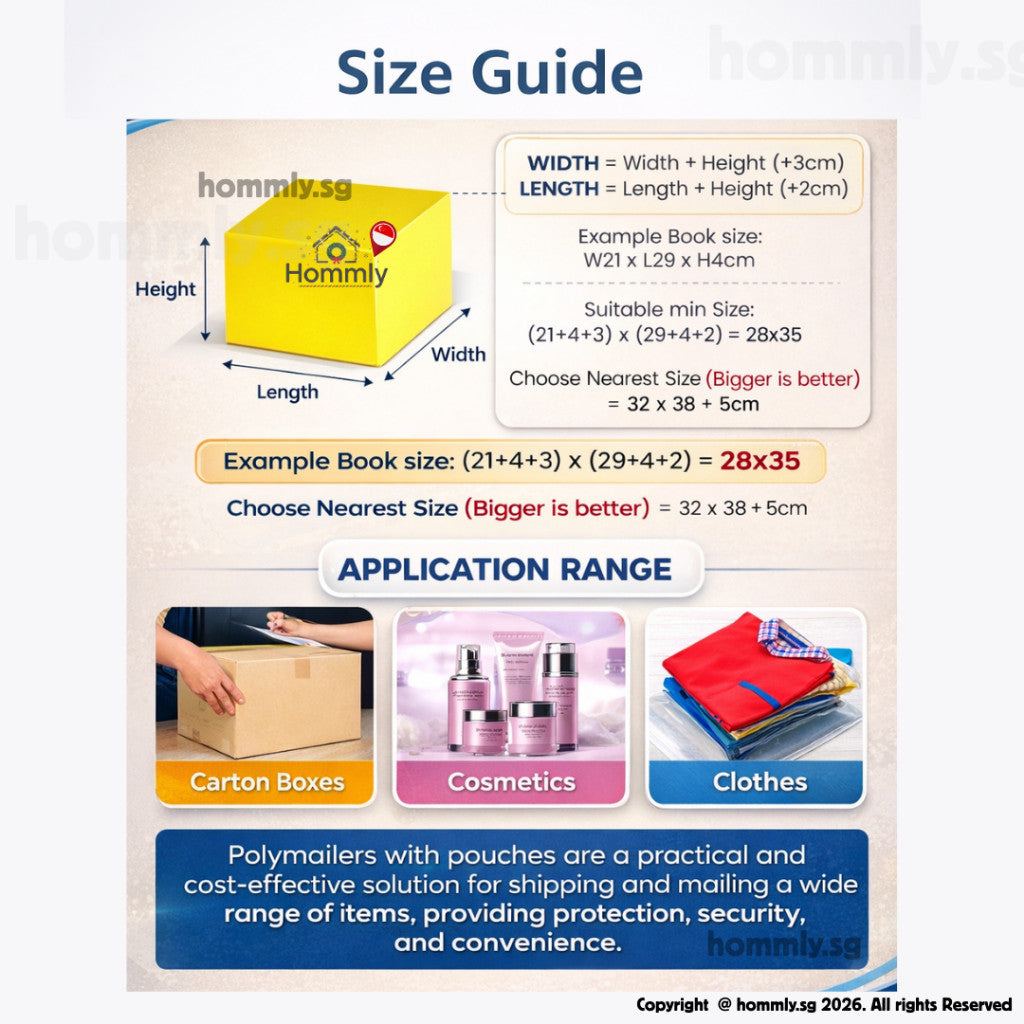 [Hommly SG Instock] Polymailer Bag | Mailer Bag | Poly Mailer | Polymailers | Mailing Bag | Courier Bag | Packing Bag