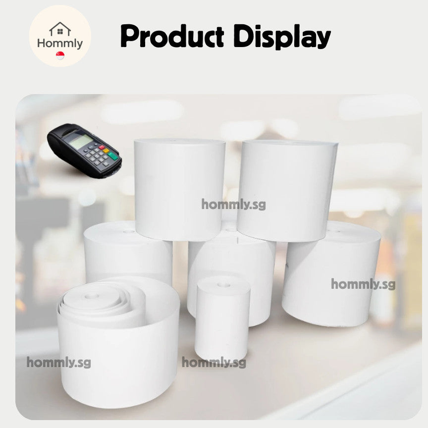 [Hommly SG Instock] Coreless Thermal Paper Roll | Receipt Paper Roll | Nets Paper roll | Thermal Roll | POS Receipt Roll