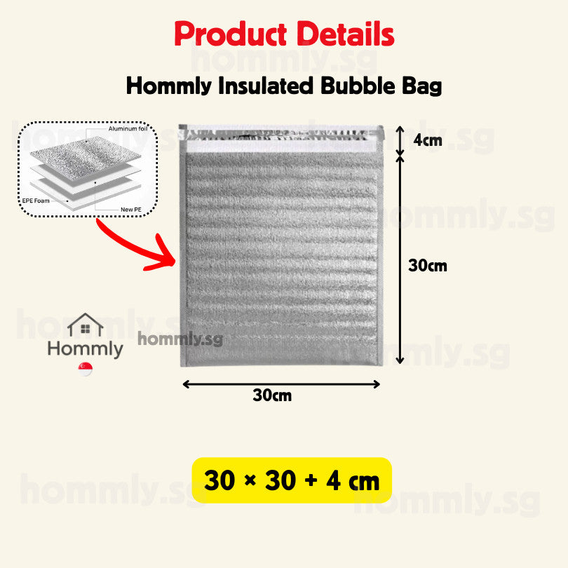 [Hommly SG Instock] Aluminium Foil Bag | Thermal Bag | Cooler Insulated Bag | Food Delivery Bag