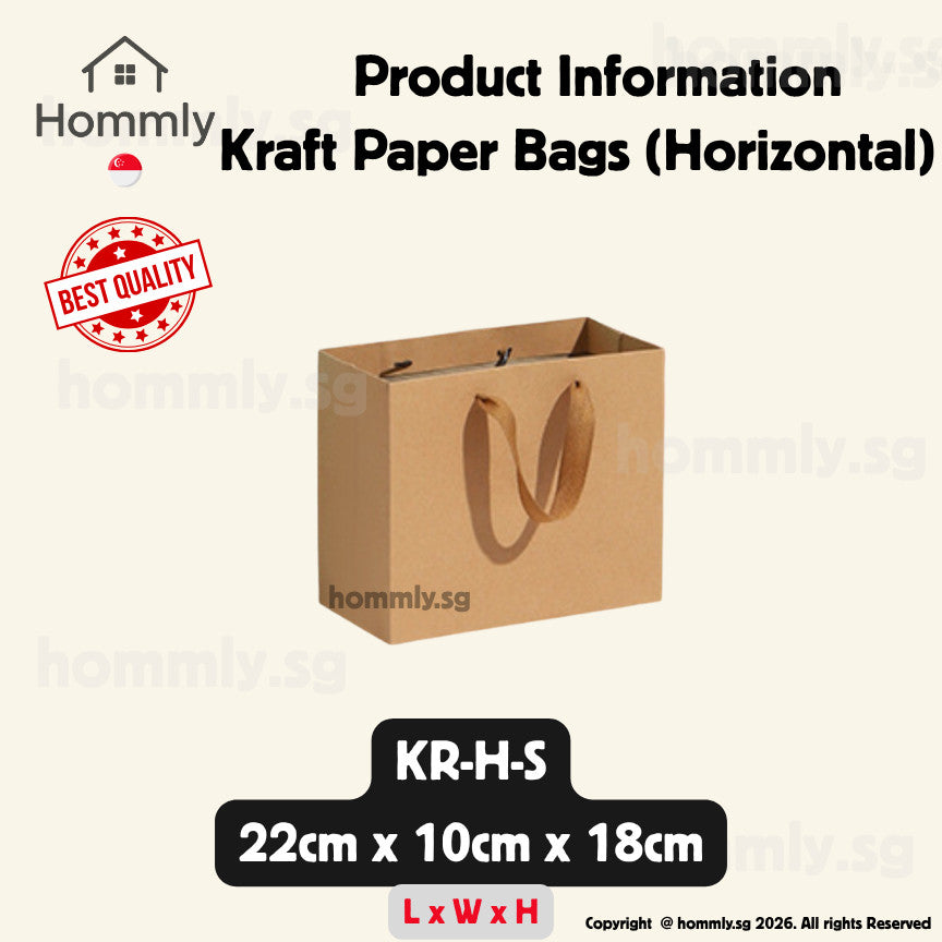 [Hommly SG Instock] Premium Kraft Paper Bag | Brown Paper Bag | Gift Paper bag | Gift Bag for Present | CNY Gift Bags