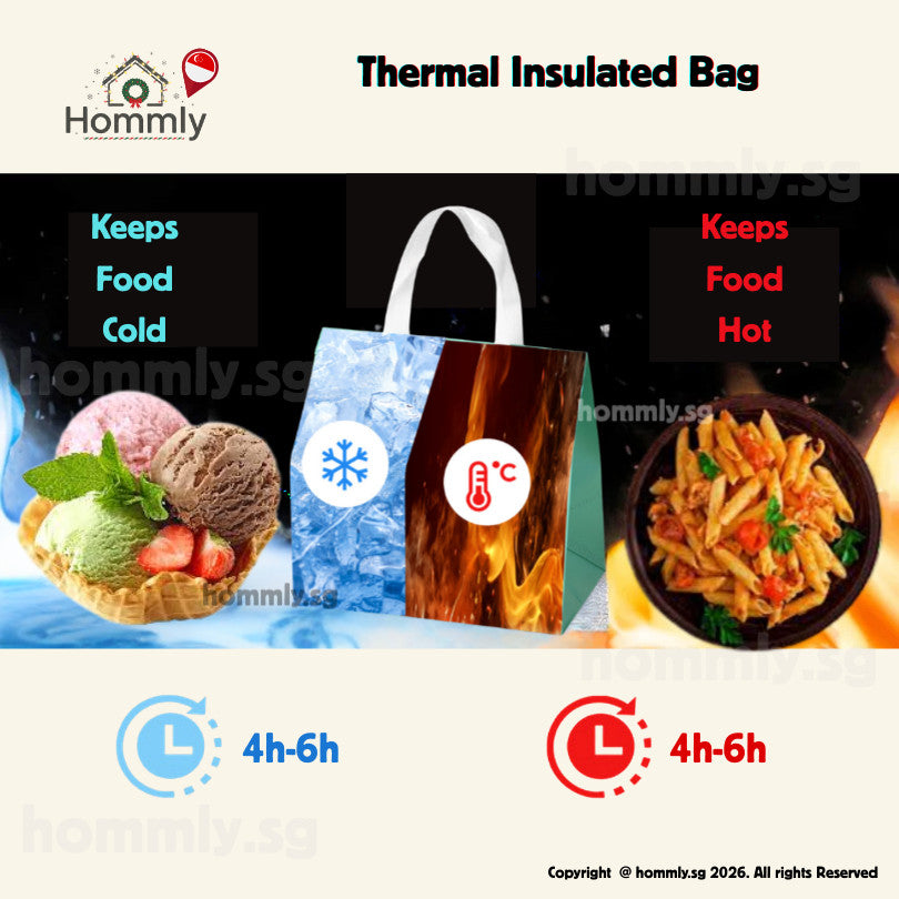 [Hommly SG Instock] Aluminum foil bag | Insulated Bag | Thermal Bag | Food Delivery Bag | Cooler bag for Frozen Food