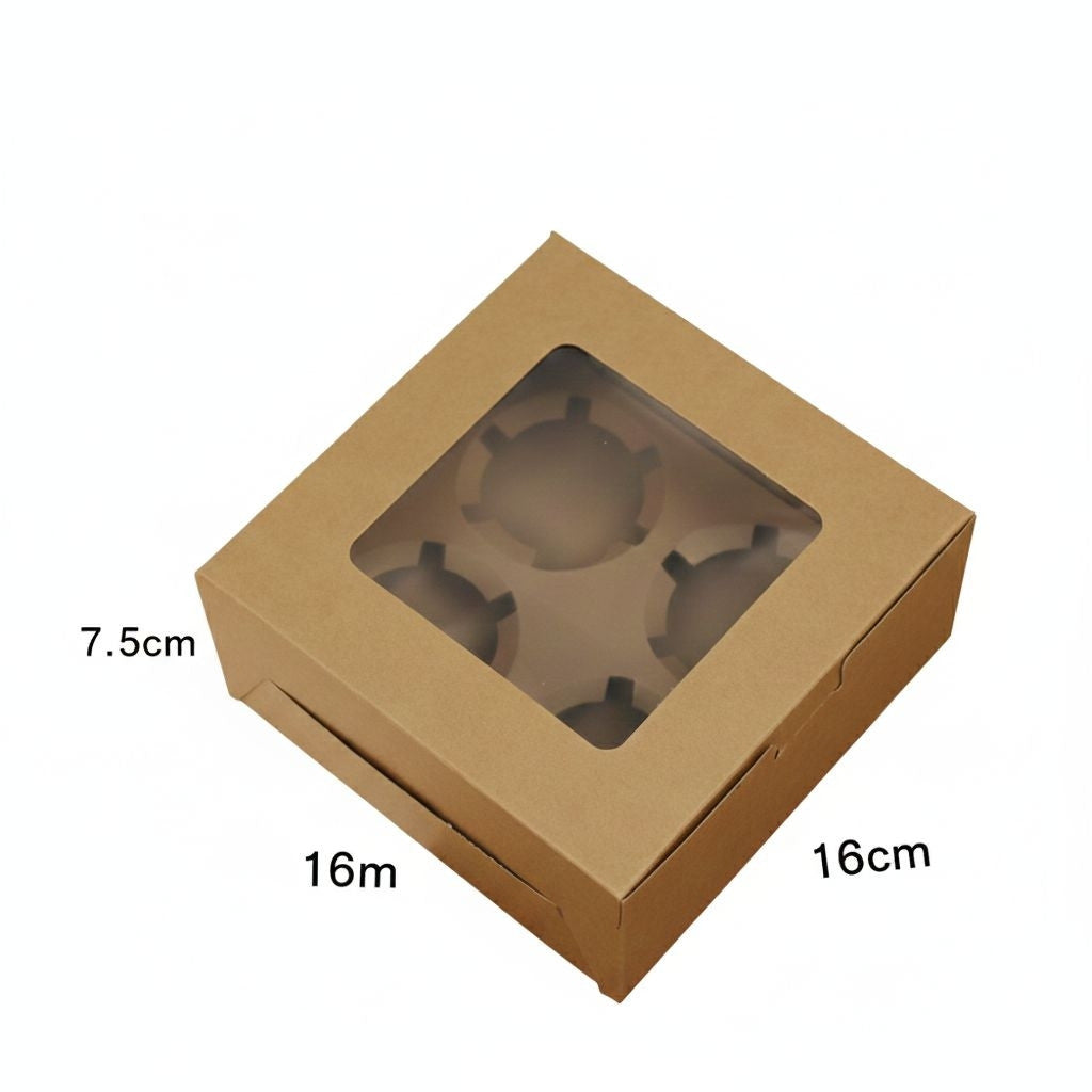 [Hommly SG Instock] 1/2/4/6/8/12/24 Cavities Window Cupcake Box/Muffin Box/Cake Box/Cupcake Liner