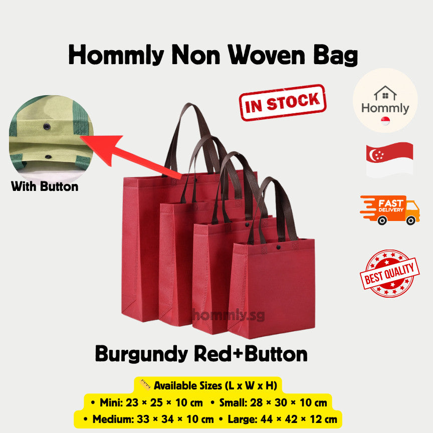 [Hommly SG Instock] Non Woven Bag Recycling Bag Gift Bag CNY Chinese new year not Paper bag Reusable Shopping Bag Door