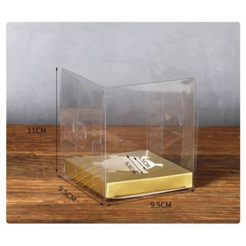 [Hommly SG Instock] 1 Cavity Single PVC Transparent Clear Cupcake Box/ Cupcake Baking Paper Cup/ Cupcake Case/ Ribbon
