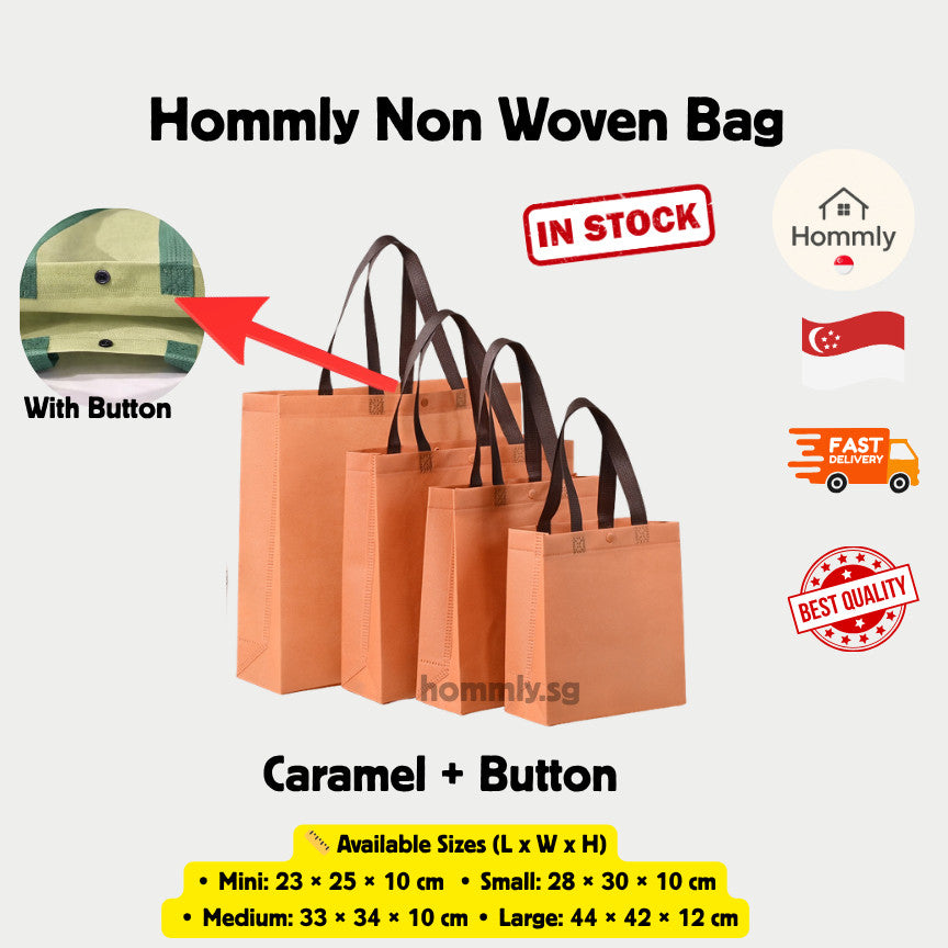 [Hommly SG Instock] Non Woven Bag Recycling Bag Gift Bag CNY Chinese new year not Paper bag Reusable Shopping Bag Door