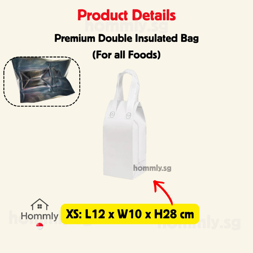 [Hommly SG Instock] Aluminum foil bag | Insulated Bag | Thermal Bag | Food Delivery Bag | Cooler bag for Frozen Food