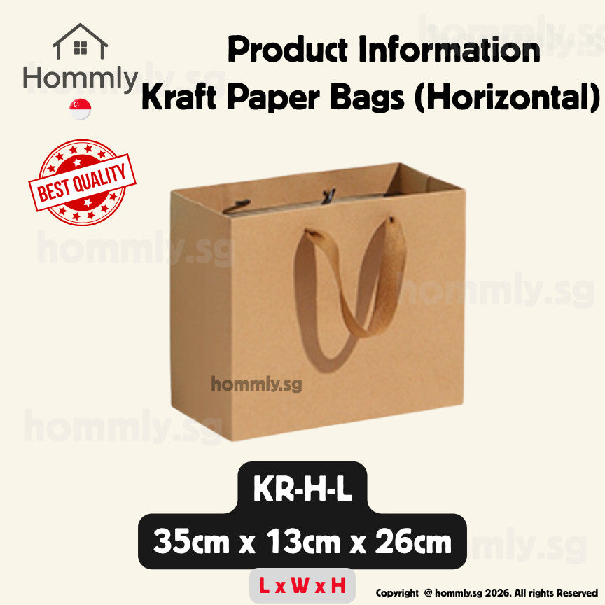 [Hommly SG Instock] Premium Kraft Paper Bag | Brown Paper Bag | Gift Paper bag | Gift Bag for Present | CNY Gift Bags