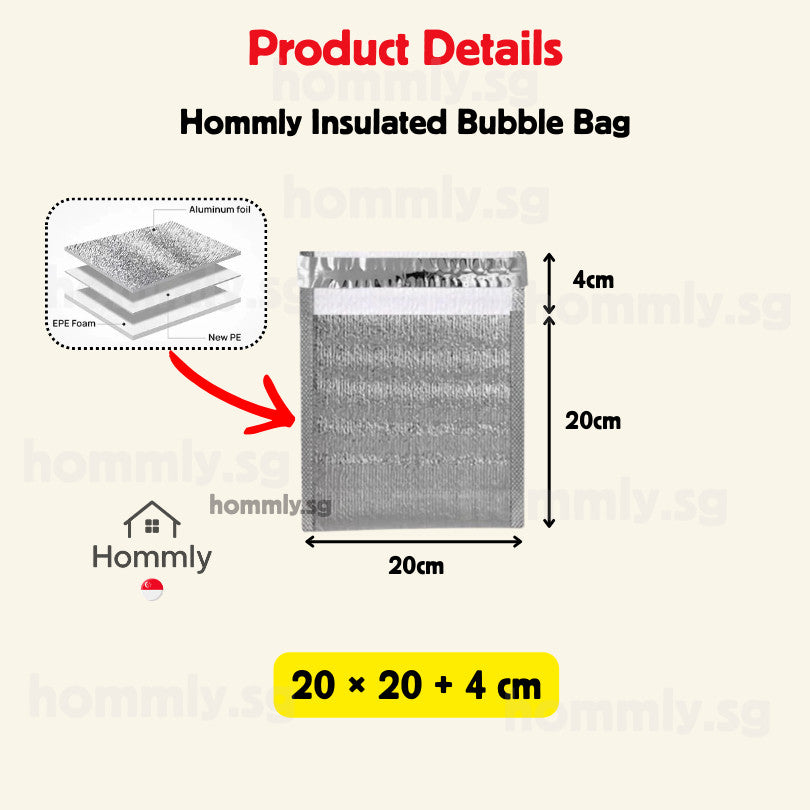 [Hommly SG Instock] Aluminium Foil Bag | Thermal Bag | Cooler Insulated Bag | Food Delivery Bag
