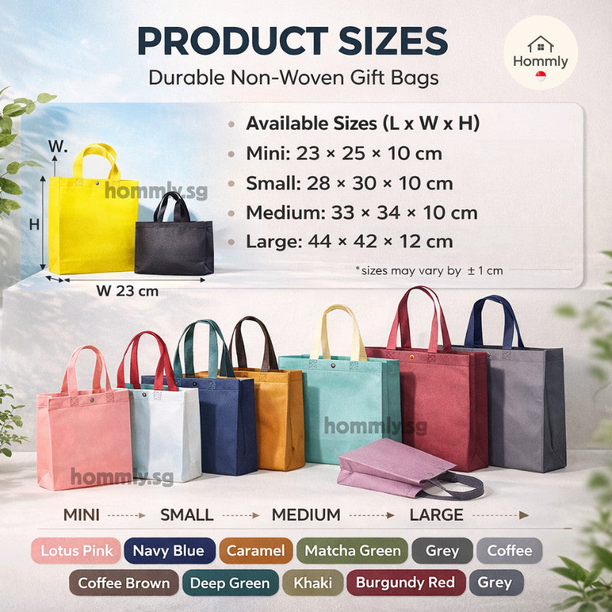 [Hommly SG Instock] Non Woven Bag Recycling Bag Gift Bag CNY Chinese new year not Paper bag Reusable Shopping Bag Door