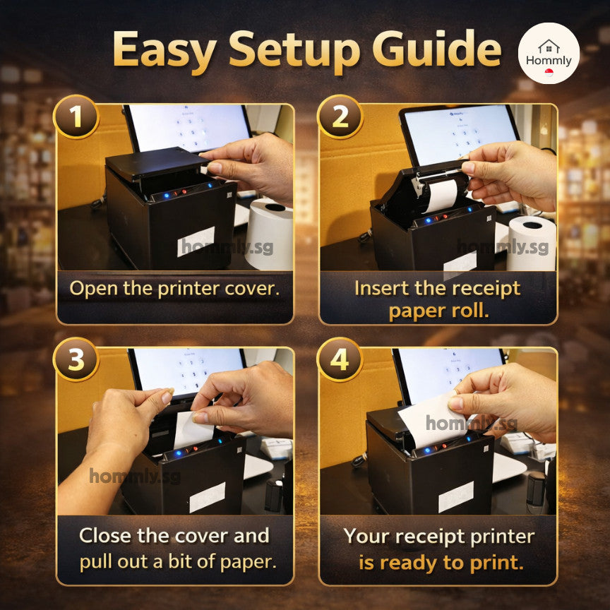 [Hommly SG Instock] Coreless Thermal Paper Roll | Receipt Paper Roll | Nets Paper roll | Thermal Roll | POS Receipt Roll