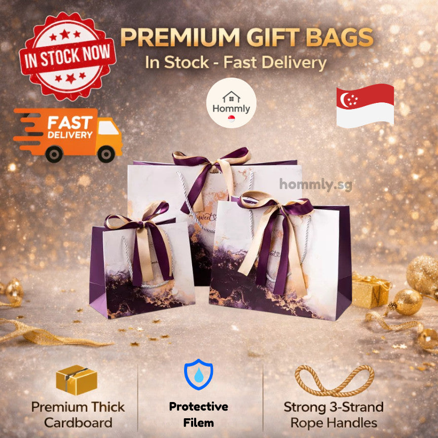 [Hommly SG Ready Stock CHEAPEST] Premium gift bag/Christmas bag/Birthday Party Goodie Bag Paper Bags for CNY