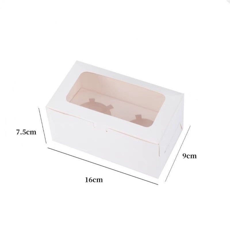 [Hommly SG Instock] 1/2/4/6/8/12/24 Cavities Window Cupcake Box/Muffin Box/Cake Box/Cupcake Liner