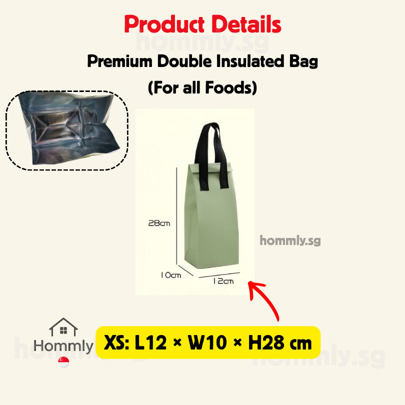 [Hommly SG Instock] Aluminum foil bag | Insulated Bag | Thermal Bag | Food Delivery Bag | Cooler bag for Frozen Food