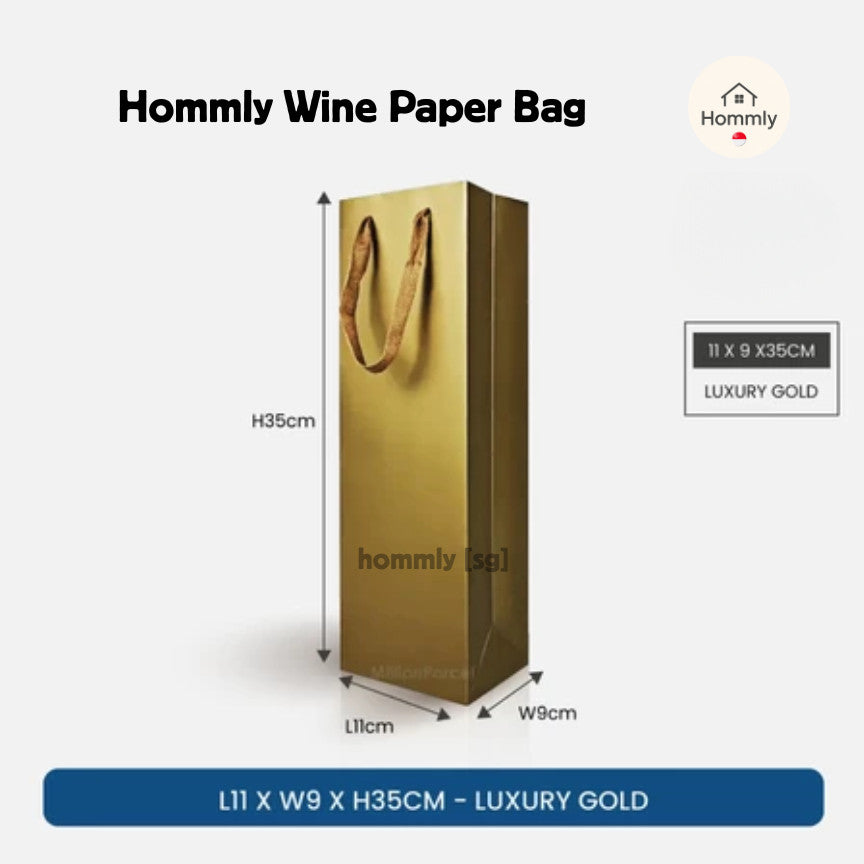 [Hommly SG Instock] Wine Paper Bag | Kraft Bottle Bag | Wine Gift Bag | Wine Bottle Carry Bag | Wine Bag | Christmas Bag