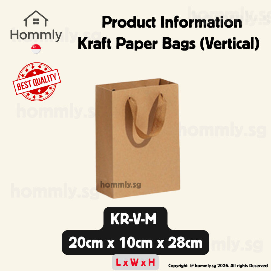 [Hommly SG Instock] Premium Kraft Paper Bag | Brown Paper Bag | Gift Paper bag | Gift Bag for Present | CNY Gift Bags