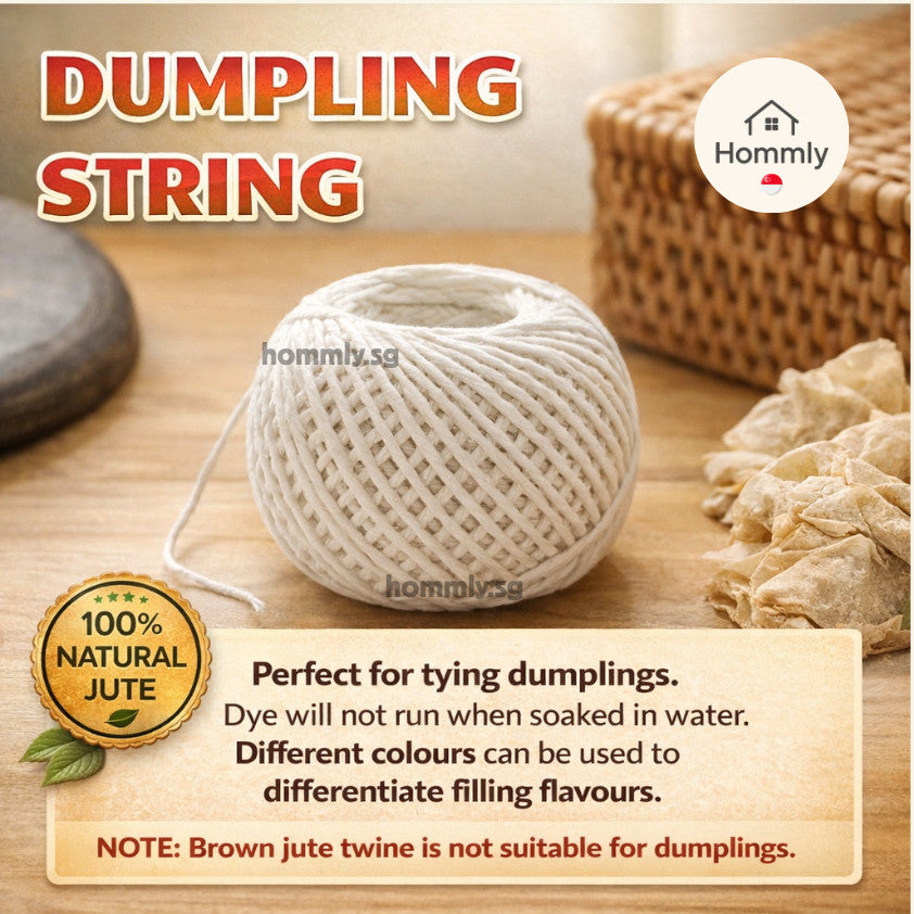 [Hommly SG Instock] 2mm x 10m | 100m Natural Brown Hemp Twine String | Dumpling | Kitchen Rope | String for Present