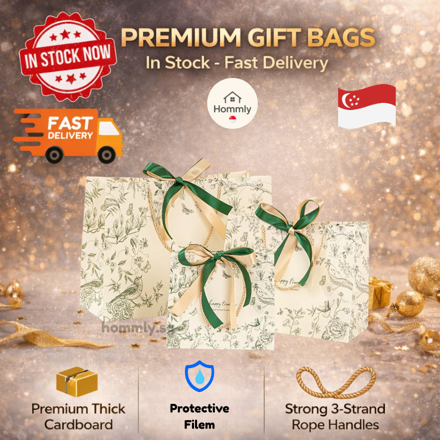 [Hommly SG Ready Stock CHEAPEST] Premium gift bag/Christmas bag/Birthday Party Goodie Bag Paper Bags for CNY