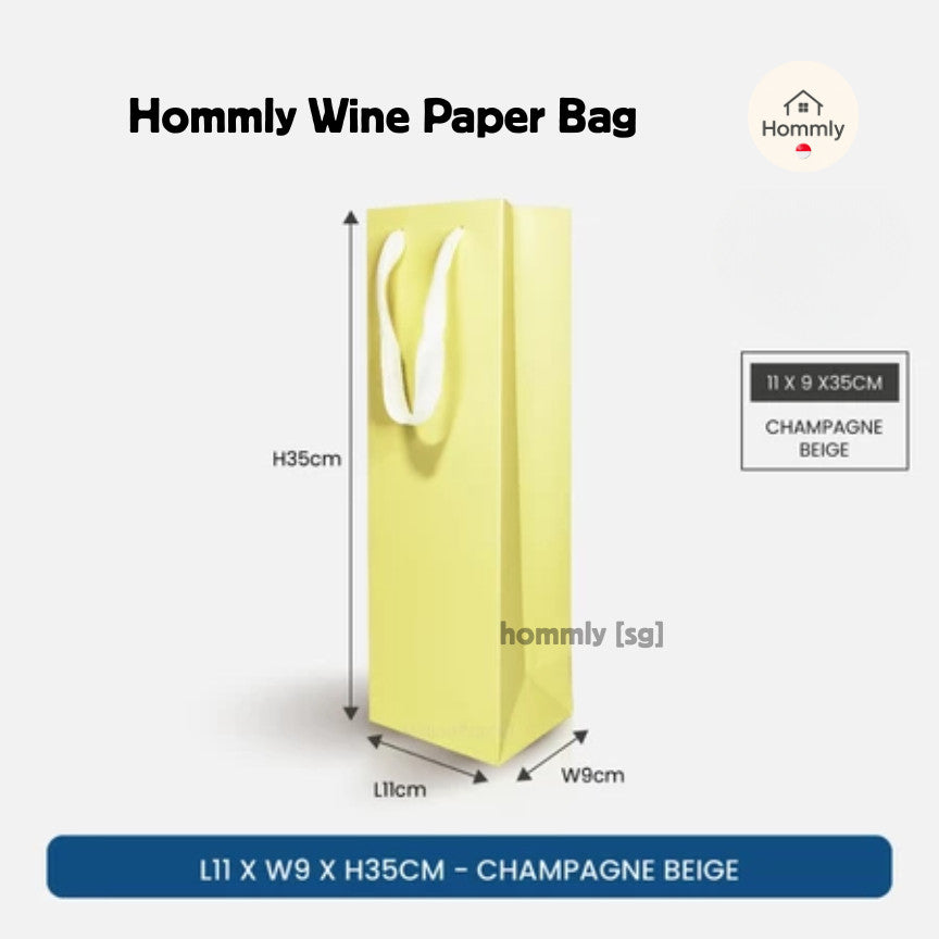[Hommly SG Instock] Wine Paper Bag | Kraft Bottle Bag | Wine Gift Bag | Wine Bottle Carry Bag | Wine Bag | Christmas Bag