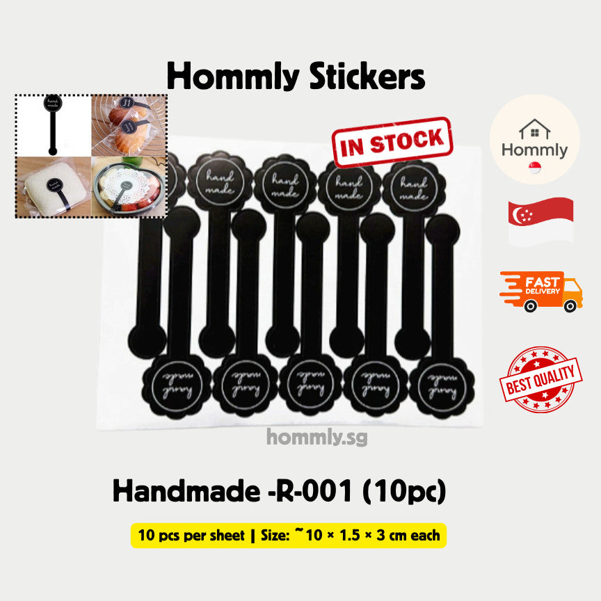 [Hommly SG Intock] Cute Thank You Stickers | Handmade Stickers | Bakery Cake Packaging Sealing Labels