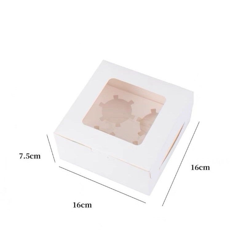 [Hommly SG Instock] 1/2/4/6/8/12/24 Cavities Window Cupcake Box/Muffin Box/Cake Box/Cupcake Liner