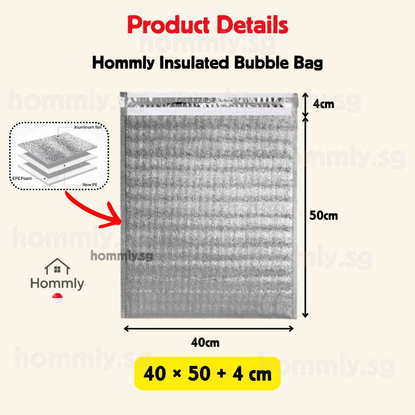 [Hommly SG Instock] Aluminium Foil Bag | Thermal Bag | Cooler Insulated Bag | Food Delivery Bag