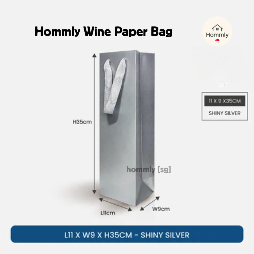 [Hommly SG Instock] Wine Paper Bag | Kraft Bottle Bag | Wine Gift Bag | Wine Bottle Carry Bag | Wine Bag | Christmas Bag