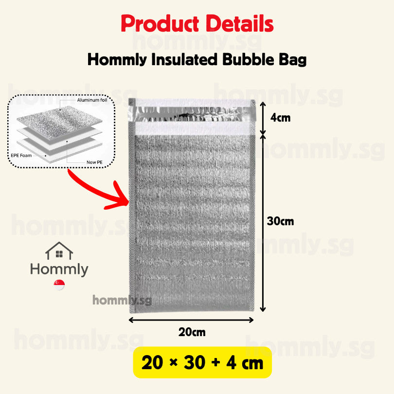 [Hommly SG Instock] Aluminium Foil Bag | Thermal Bag | Cooler Insulated Bag | Food Delivery Bag