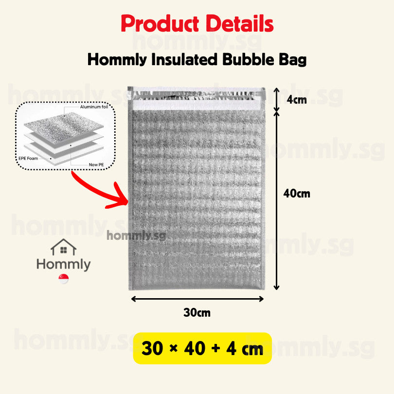 [Hommly SG Instock] Aluminium Foil Bag | Thermal Bag | Cooler Insulated Bag | Food Delivery Bag