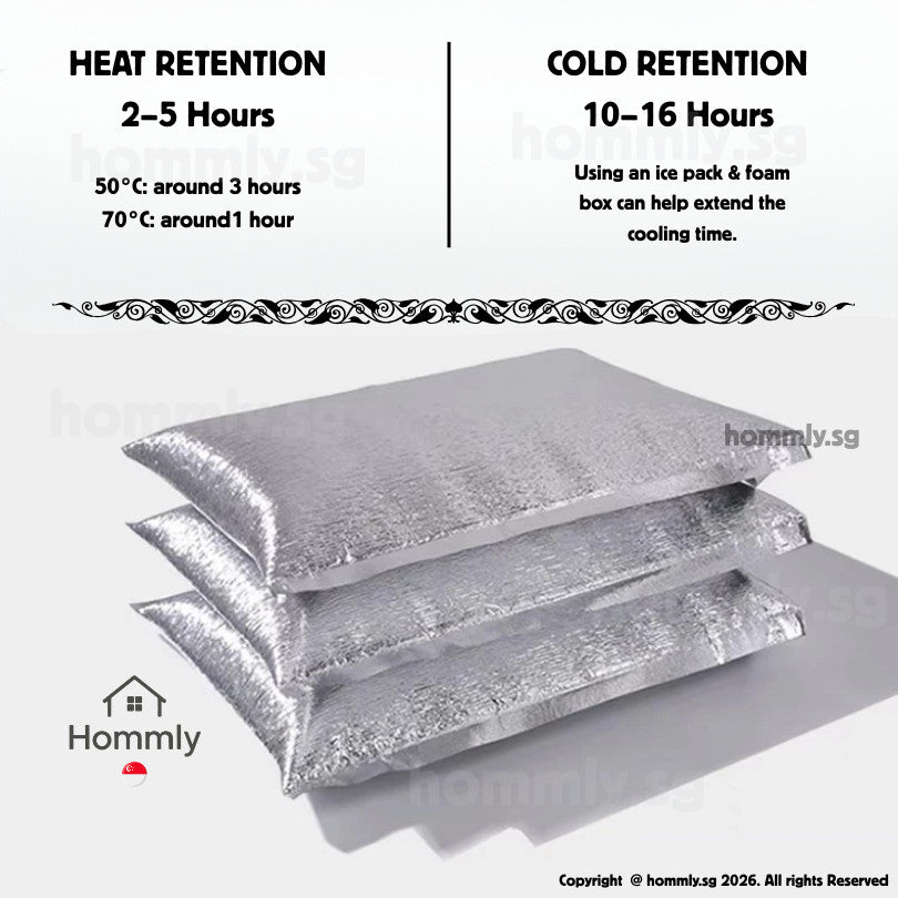 [Hommly SG Instock] Aluminium Foil Bag | Thermal Bag | Cooler Insulated Bag | Food Delivery Bag