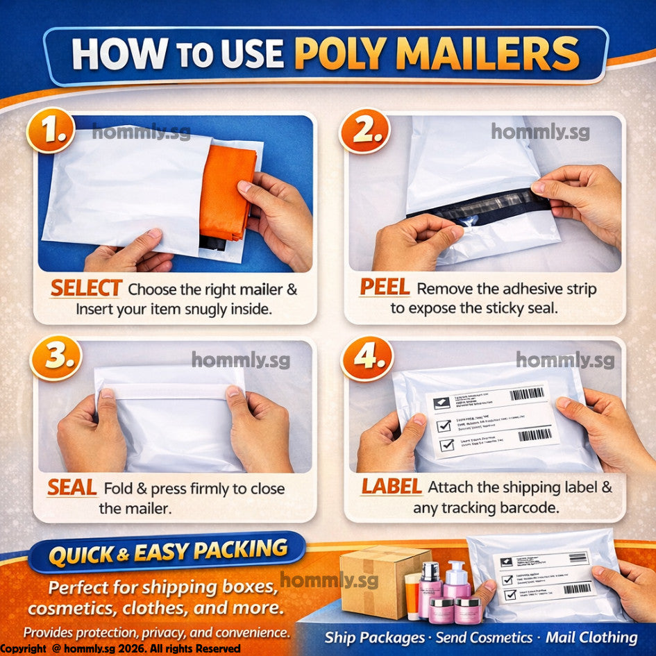 [Hommly SG Instock] Polymailer Bag | Mailer Bag | Poly Mailer | Polymailers | Mailing Bag | Courier Bag | Packing Bag