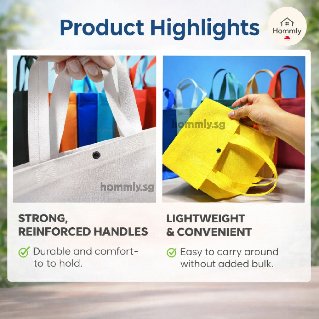 [Hommly SG Instock] Non Woven Bag Recycling Bag Gift Bag CNY Chinese new year not Paper bag Reusable Shopping Bag Door
