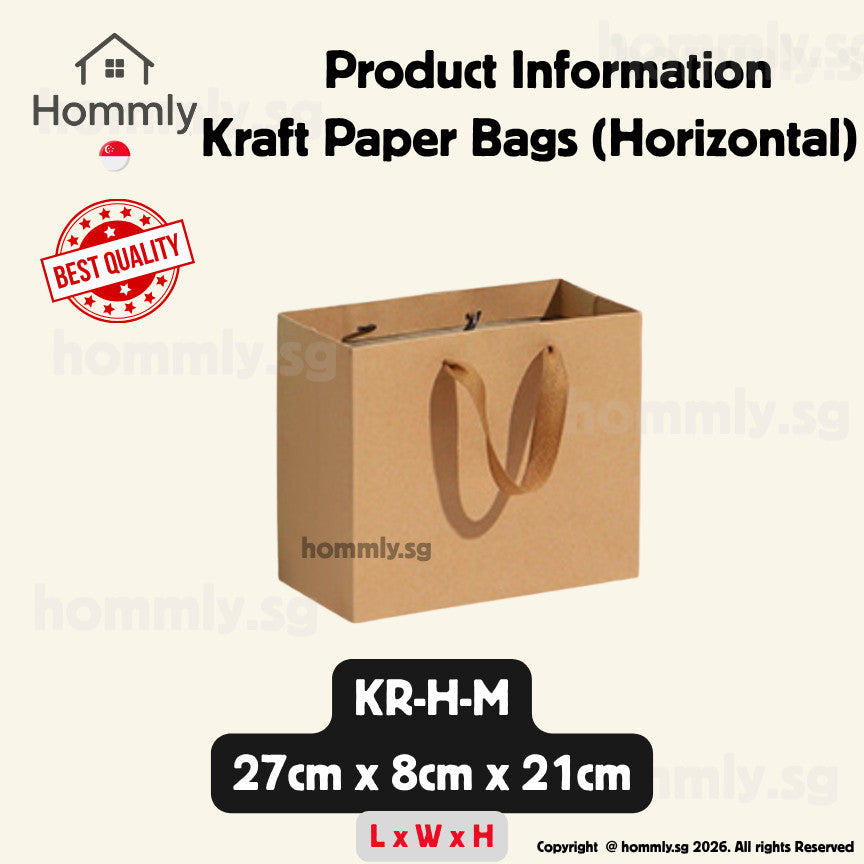 [Hommly SG Instock] Premium Kraft Paper Bag | Brown Paper Bag | Gift Paper bag | Gift Bag for Present | CNY Gift Bags