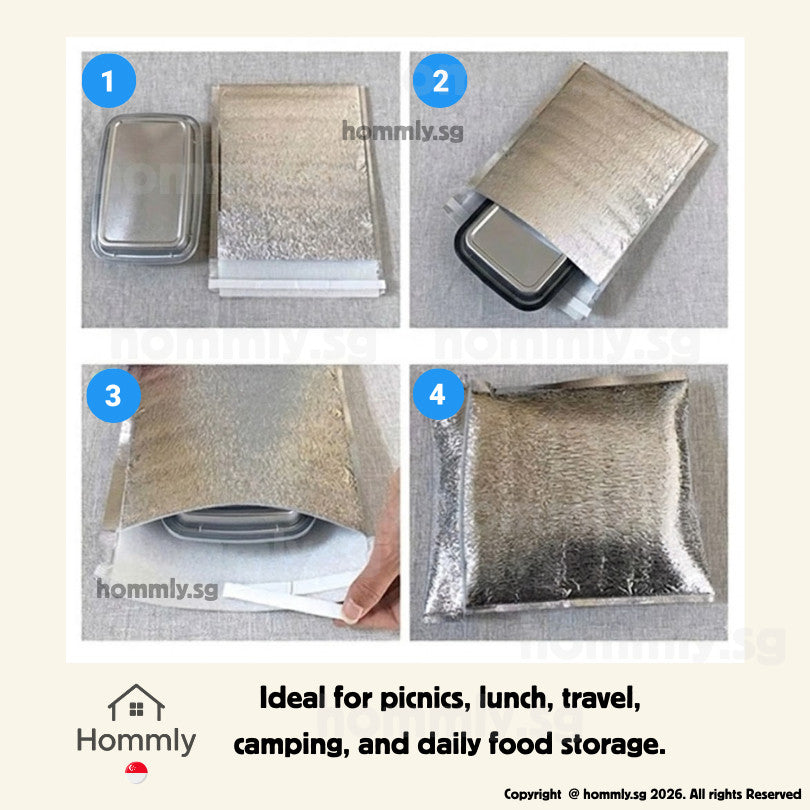 [Hommly SG Instock] Aluminium Foil Bag | Thermal Bag | Cooler Insulated Bag | Food Delivery Bag